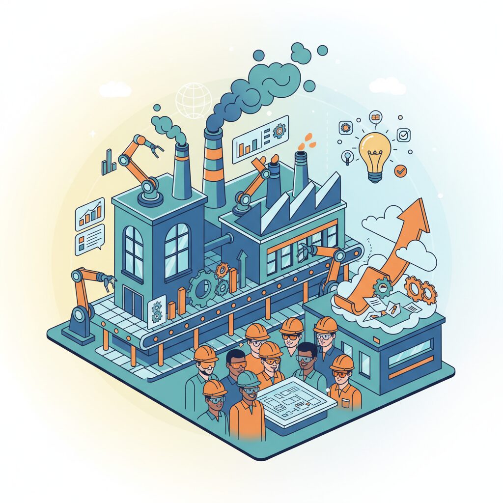 工場 イラスト