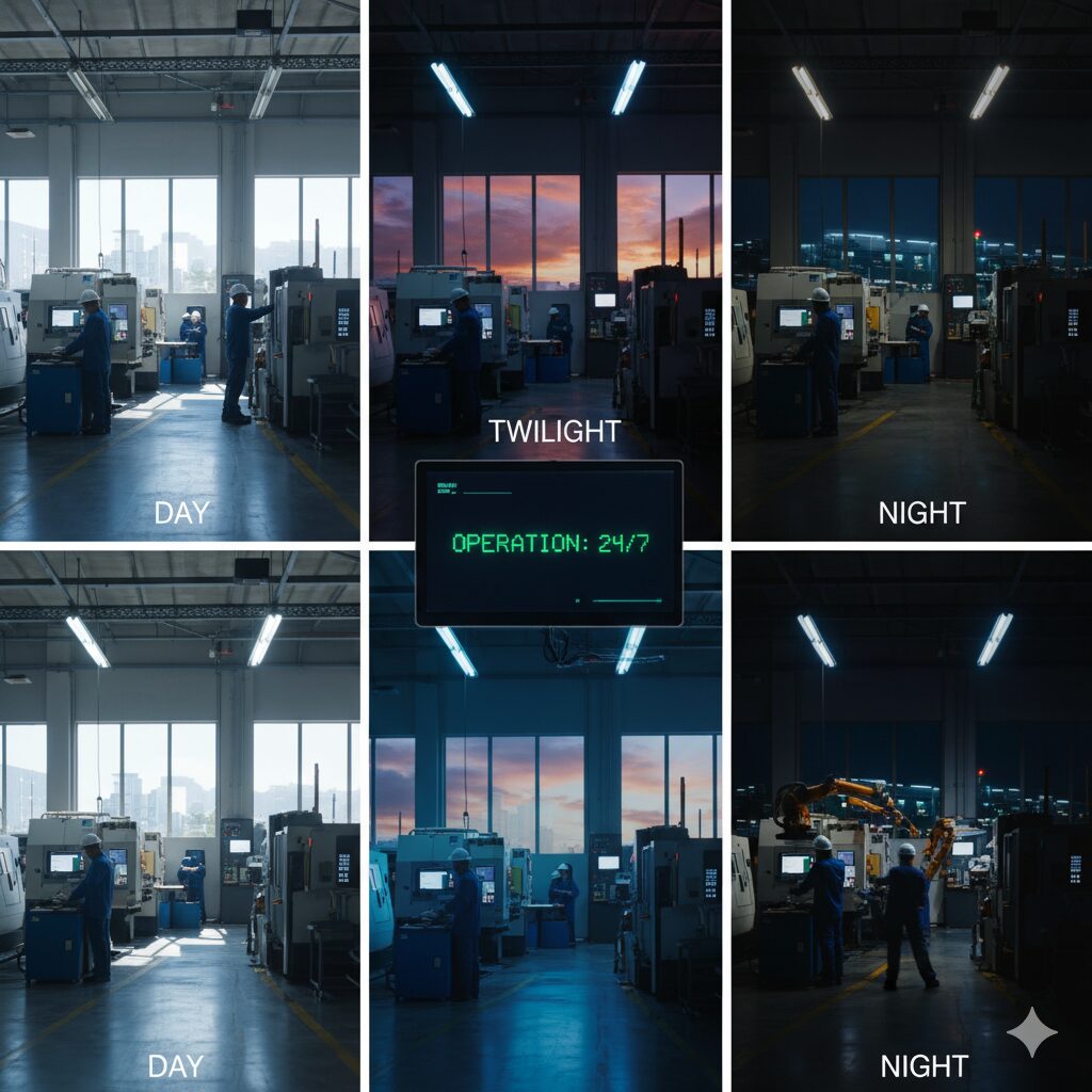 工場 24時間稼働