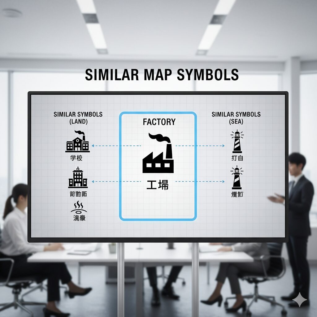 工場 地図記号 似てる