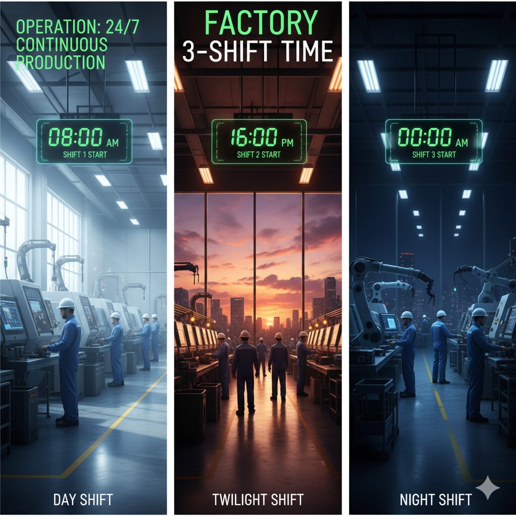 工場 3交代 時間