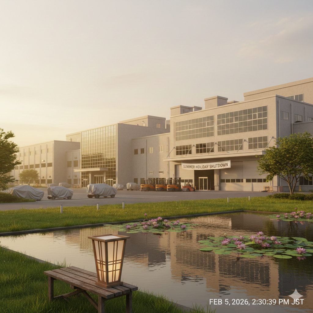 [工場]の[お盆休み]：生産計画の最適化、設備保全、そして従業員のエンゲージメント向上を実現する夏季長期休暇の戦略的活用法[工場改善の専門家が徹底解説]